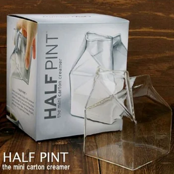 

High borosilicate glass Creative Cup Heat-resisting Fred And Friends Half Pint Creamer Calf Mini Carton Milk Mug