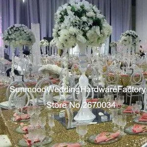 

silver/gold/white/black plated trumpet mental vases for wedding table centerpiece