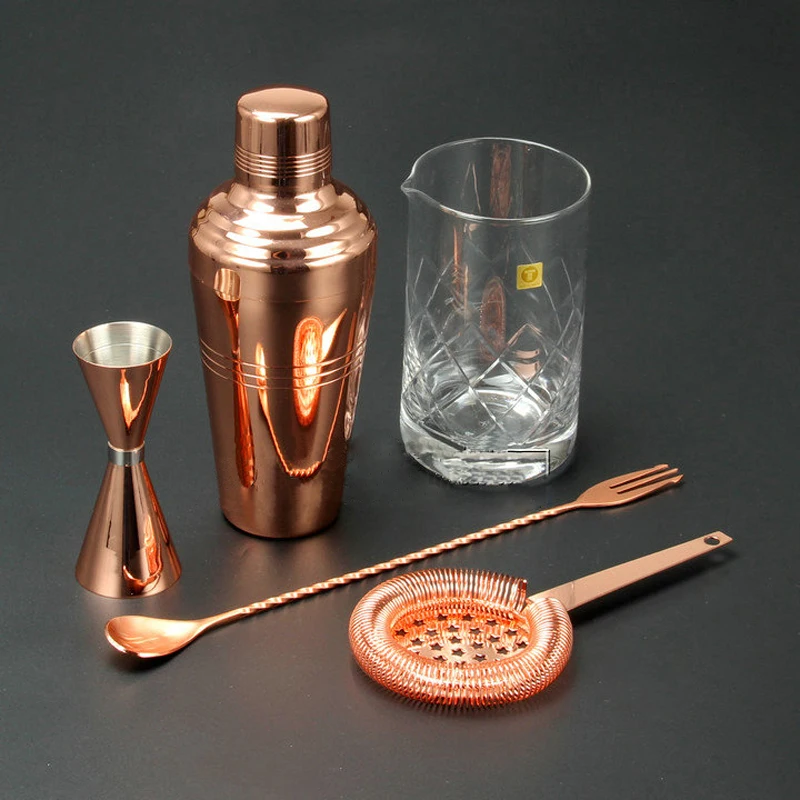 Buy Gold Shaker Bartender Whiskey Cocktail Set