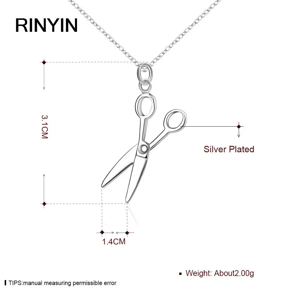 Покрытая Серебром модная Ювелирная подвеска ожерелье, посеребренное ожерелье с кулоном в виде ножниц KDP102 dqgm muwp
