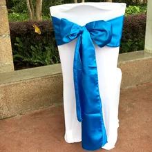 Набор из 50 синих цветов, " x 108", ленты для стульев, сатиновые ленты для стульев, бант, Свадебная вечеринка, поставка, украшения, товары DHL