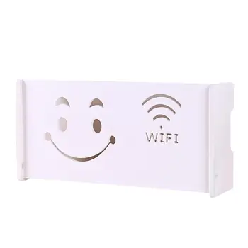 

WIFI Pattern Storage Box Container Wall Mounted Shelf Storage Rack with Smiling Face