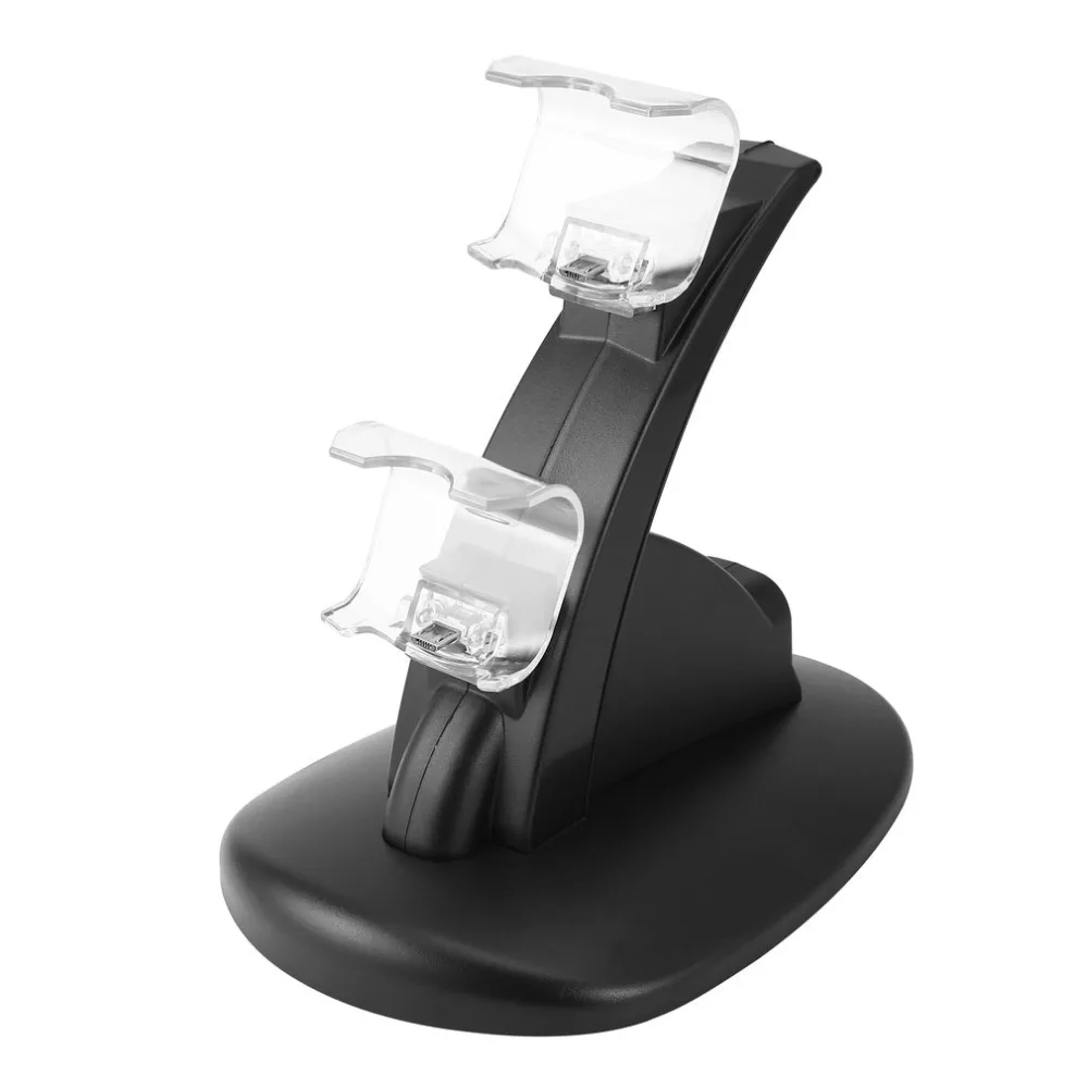 

LED Dual USB Charging Charger Dock Stand Cradle Docking Station for Sony Playstation 4 PS4 Game Gaming Console Controller