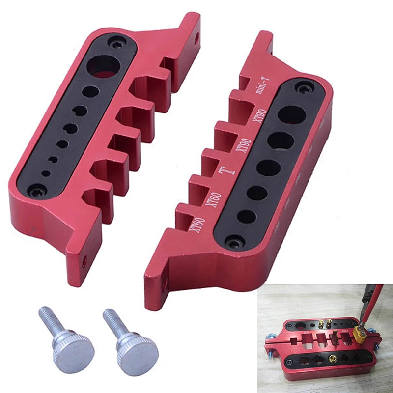 

4.0mm Head Connector Accessories Soldering jig Aluminum Alloy For T-insert XT60 XT90 Convenient Durable Useful