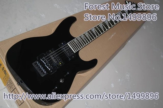 Best price at $290 Cheap New Arrival Black Glossy Finish Jackson Electric Guitars With Black Floyd Rose Tremolo In Stock