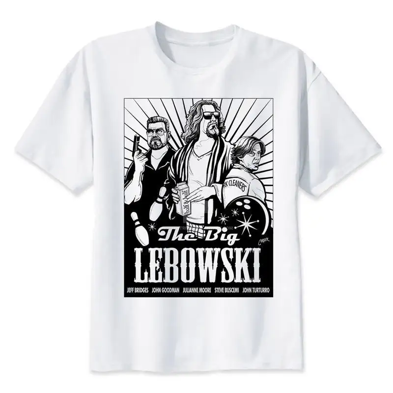 

the big lebowski dude T shirt men t shirt fashion t-shirt O Neck white TShirts For man Top Tees M8063