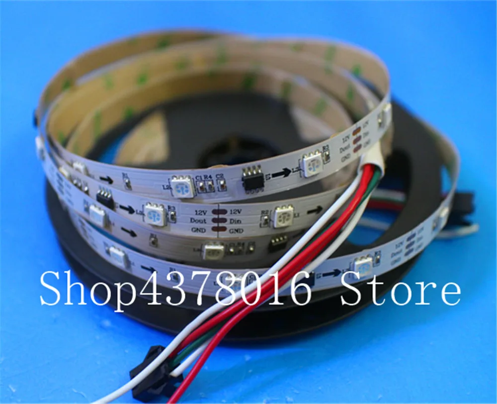 DC12V WS2811 5050 SMD RGB светодиодные ленты адресуемый 30/60 светодиодов/m Led Пиксели внешний 1 ic control 3 светодиода 5 м/рулон водонепроницаемый IP67/IP30