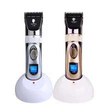 Профессиональный Электрический Машинка для стрижки волос ЖК-дисплей Дисплей Титан Перезаряжаемые волос триммер для Для мужчин борода бритва волосы резки