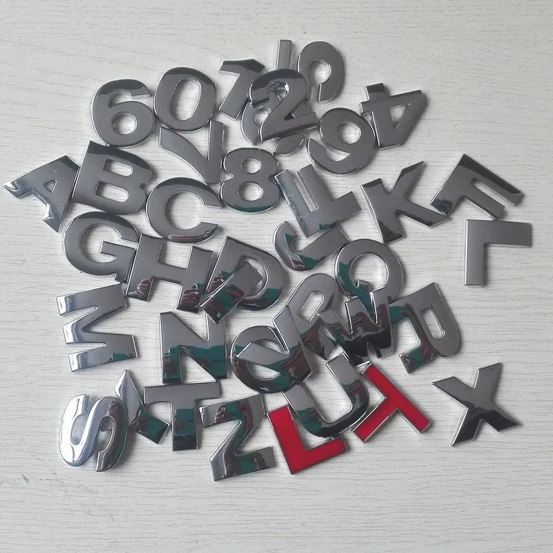25 мм Высокое качество DIY Авто хром 3D металлический буквенный Алфавит