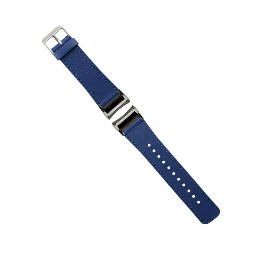 Blue HL кожаный сменный ремешок для часов+ пленка для samsung gear Fit2 fitsept 8 E22#5 - Цвет: Blue