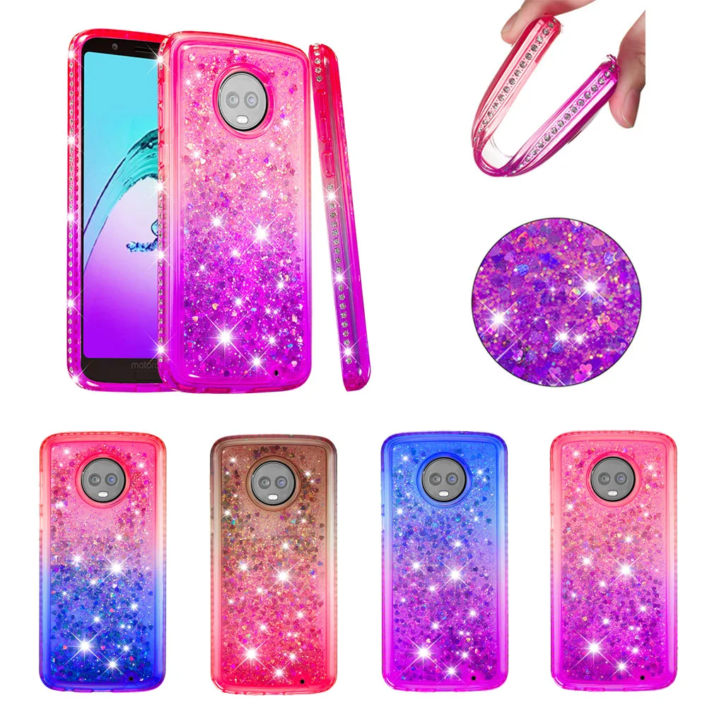 

HYAIZLZ G6 2018 Case for Moto E5 Play US Version E5 EU Cover Quicksand Back Cover for Motorola G6 Plus 2018 E5 Plus EU Case