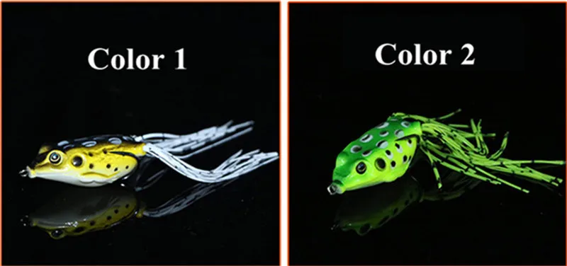 Professional 3D Eye Snakehead Frog Lures Soft Rubber Topwater Frog Lures with Silicone Tails  4cm 5cm 6cm Artificial Frog Baits (7)