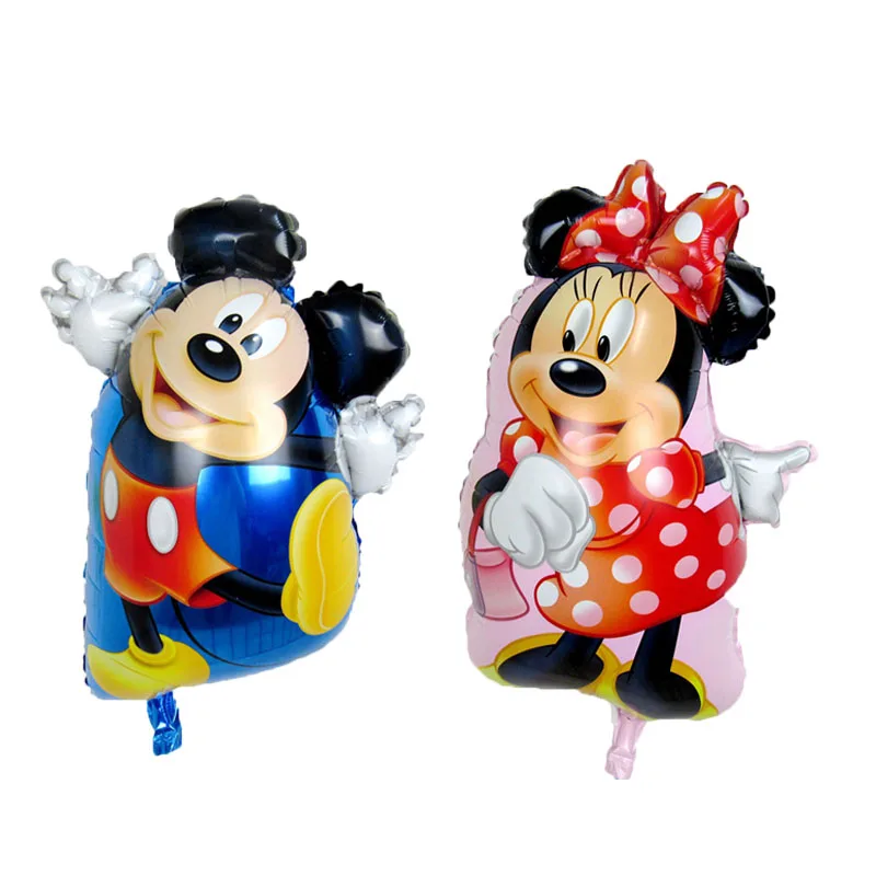 

5PC Mickey Minnie Mouse Foil Balloons Happy Birthday Party Decoration Mickey Head Medium Mickey Head Balloon Children's Toy