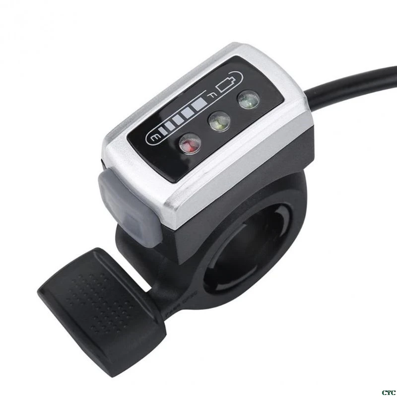 Excellent 36/48V Motorcycle E-Bike Bicycle E-Scooter Throttle Finger Two-Way Thumb With Battery Power And Switch ON-OFF Thumb Turn Handle 1