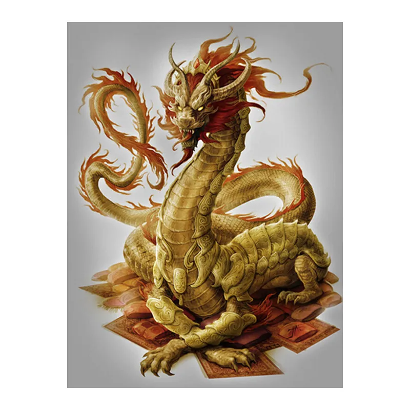 New DIY 5D Diamond Painting Chinese Dragon Square Mosaic Diamond