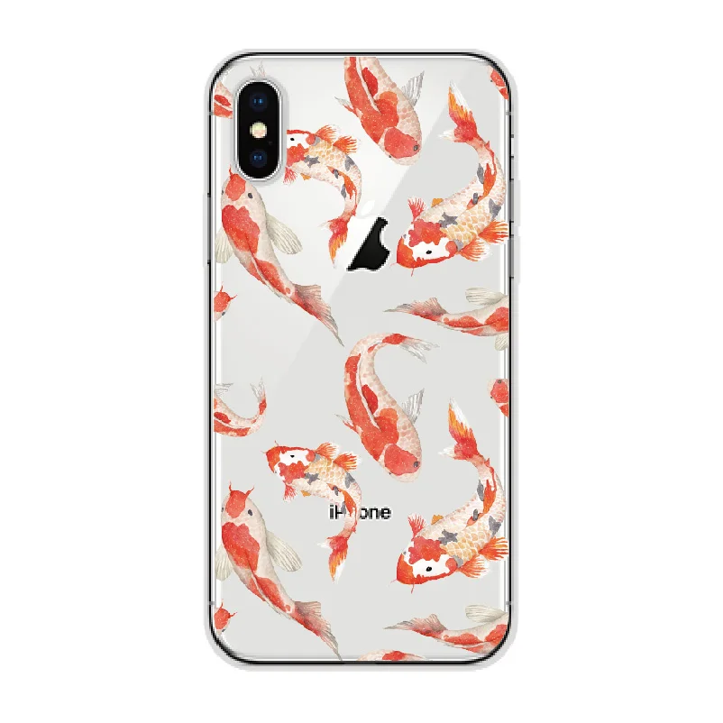 Для iPhone 1112Pro Max 5S 6S 7Plus 7 SE 8 8Plus X XS Koi рыба цветение вишни удачный Кот с японским