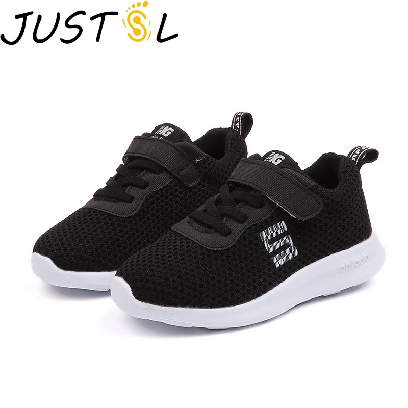 

JUSTSL Children's mesh breathable shoes 2018 autumn boys girls casual sports shoes kids fashion sneakers size 26-36