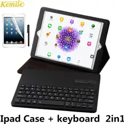 Kemile Bluetooth клавиатура для ipad Air и air 2 Беспроводной клавиатура для ipad Pro 9,7 и для нового ipad 2017 Искусственная кожа Чехол A1566