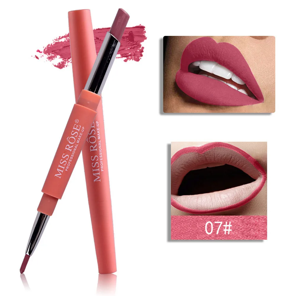 8 цветов двухсторонний прочный липлин водонепроницаемый телесный матовый натуральный карандаш для губ Карандаш для макияжа, косметика