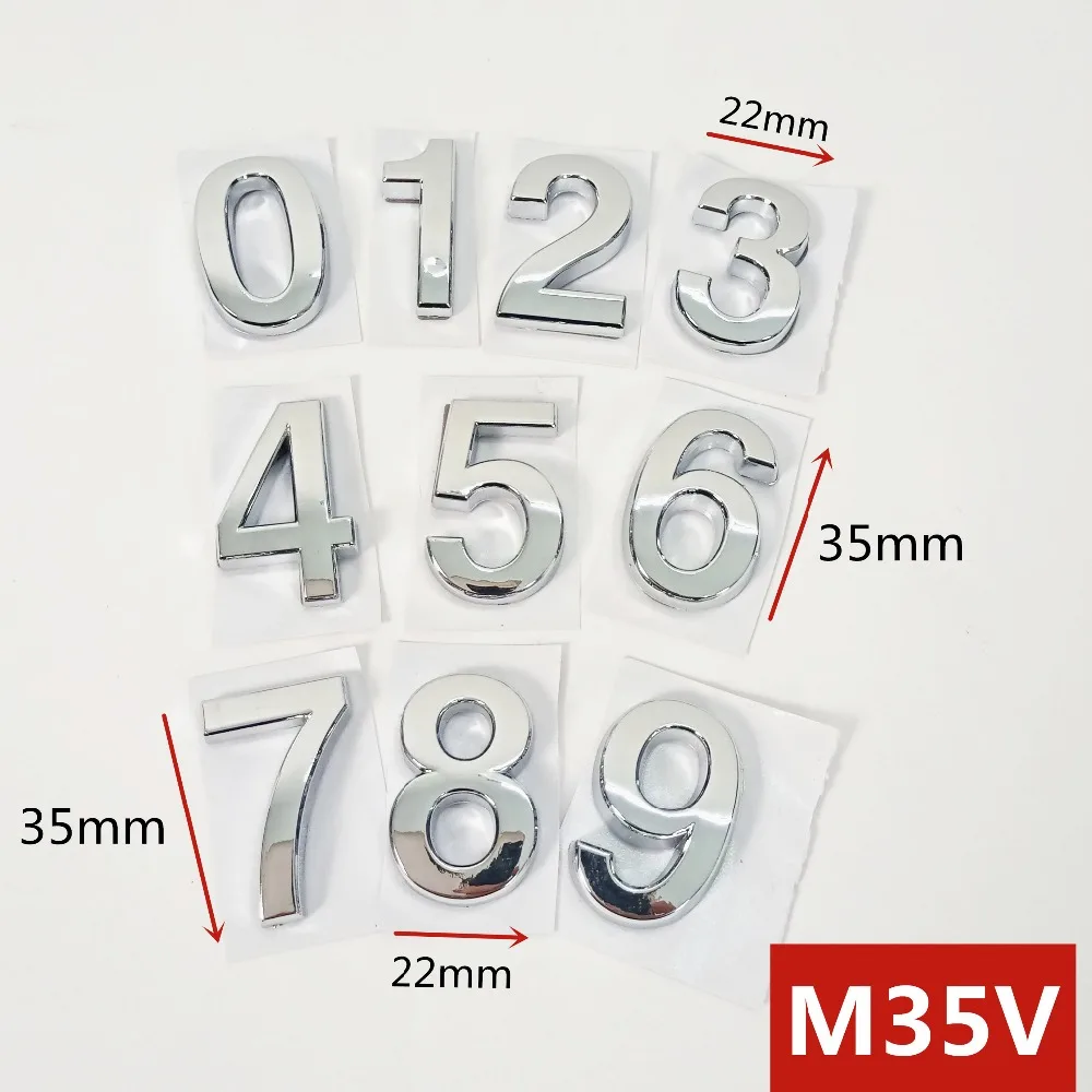 M35V银色35mm塑料门牌=01混合