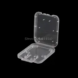10 шт. прозрачный Пластик Стандартный SDHC карты памяти SD чехол держатель ящик для хранения JUL09 Прямая поставка