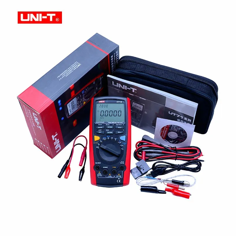 

UNI-T UT71B LCD Digital Multimeter Volt Amp Ohm Temp Capacitance Inductance USB Interface Double Backlight 100 Data Logging