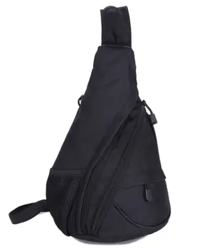 

Men 1000D Nylon Tactical Army Chest Bag Travel Riding Shoulder Messenger Pack Sling Chest Waterproof Bag Black Crossbody Bag New