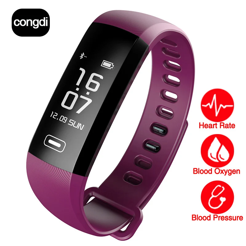 M2 смарт-браслет Heartrate кровяное давление оксиметр кислорода спортивный браслет часы Inteligente Pulso для iOS Android pk Tezer - Цвет: purple