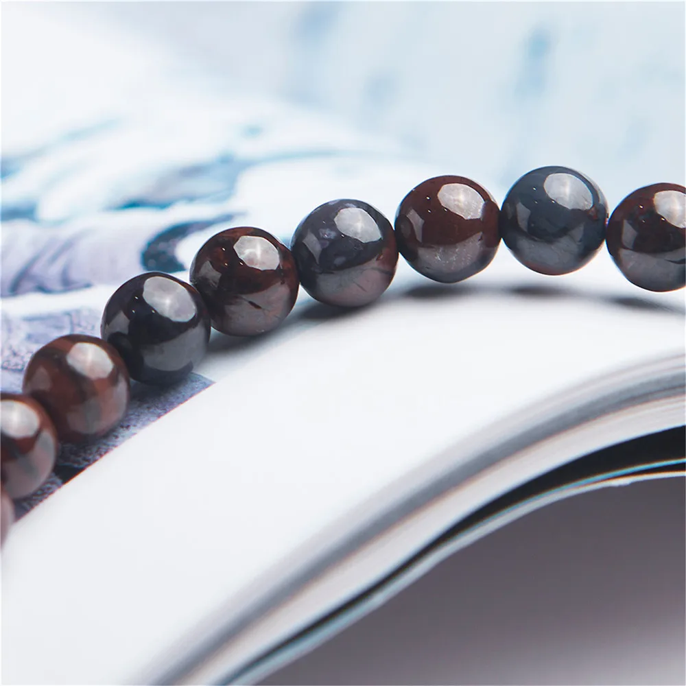 2018 6 5 мм Jewelry Браслеты Натуральный камень фиолетовый сугилит кварцевый Gem круглые