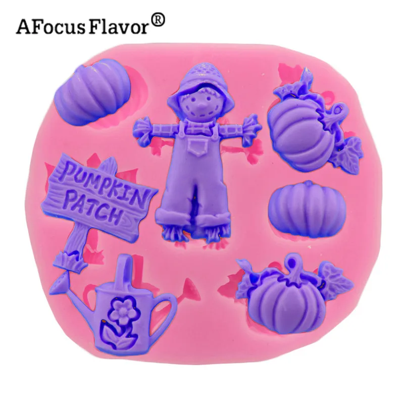 1 Pc Scarecrow Silicone Mold Halloween Pumpkin Cake Candy Mold Cake