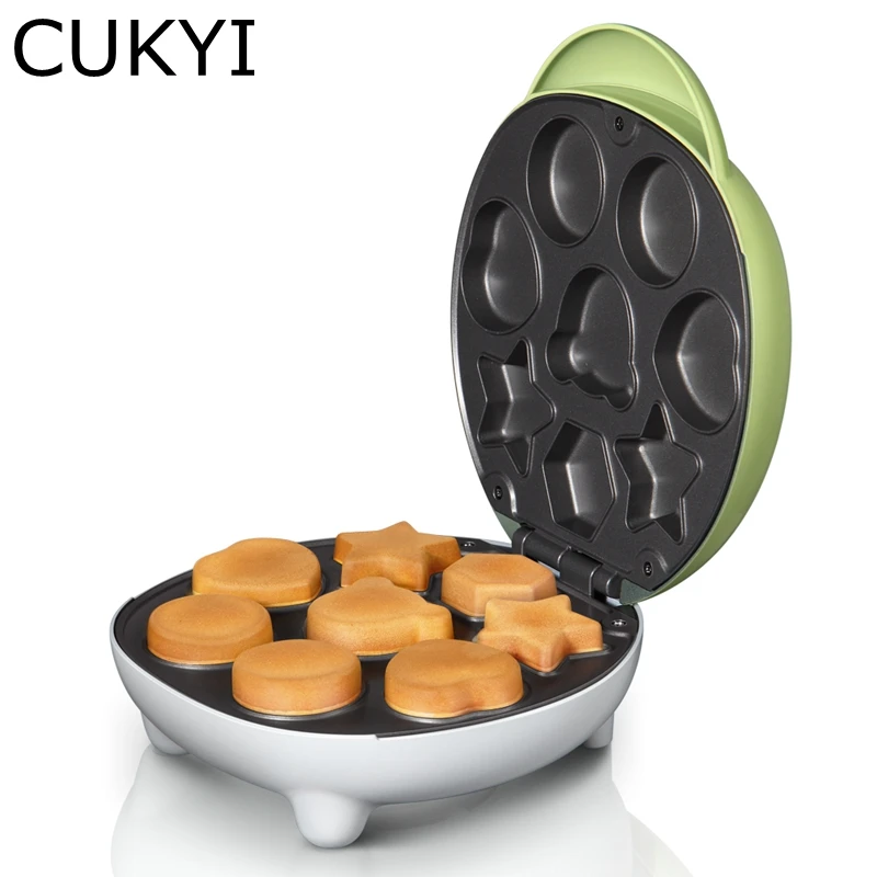 

CUKYI Electric Cake Maker Muitifunctional Donuts Machine Household Breakfast Mini Toastor Bubble Waffle Maker Food Processor