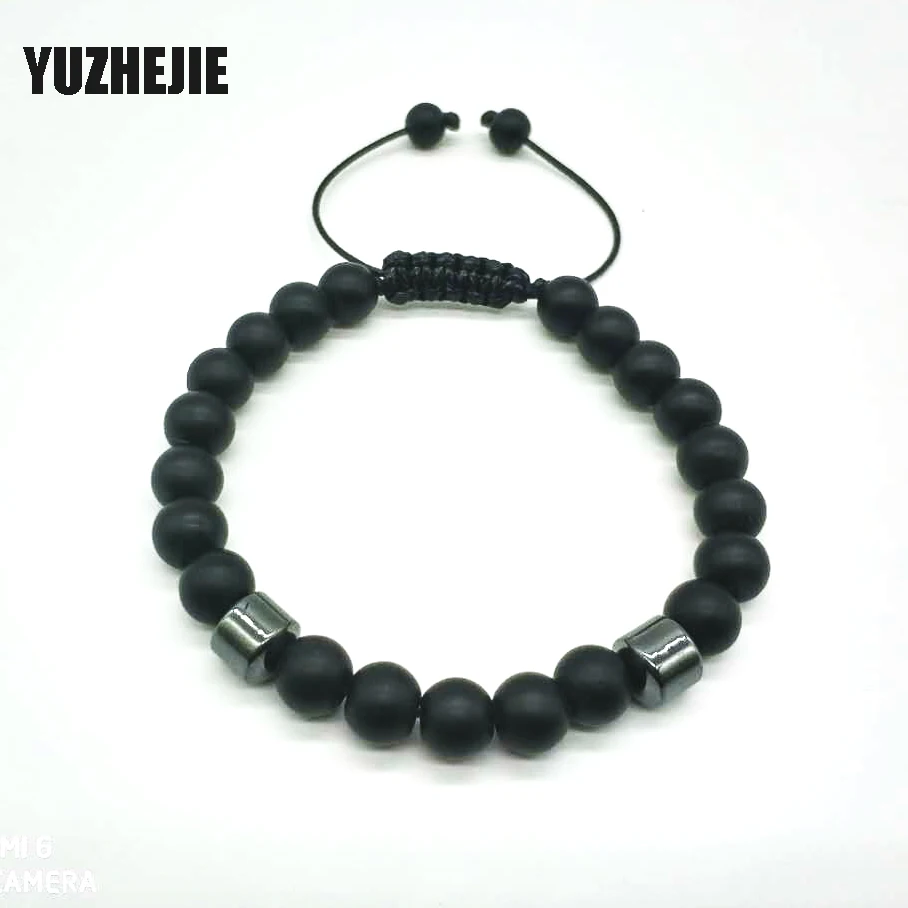 YUZHEJIE новые мужские браслеты и натуральный камень 8 мм матовые бусины Diy Высокое