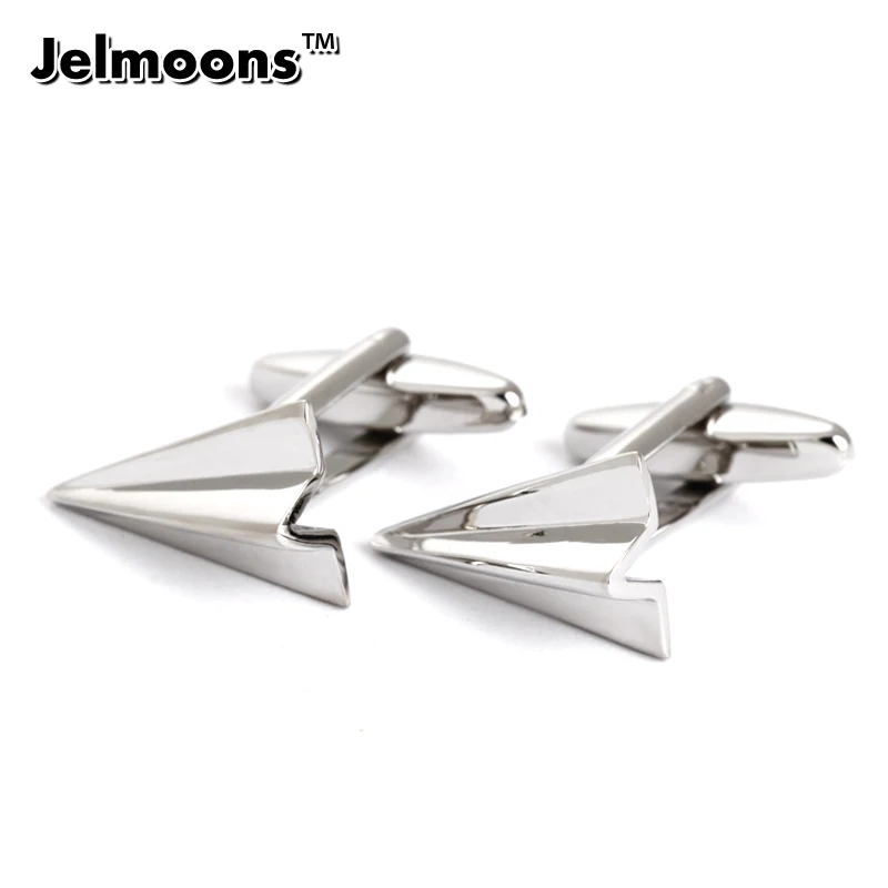 

Popular Cufflinks Children Play With Paper Airplane Model Sliver Color Cufflinks For Men's Shirts Cufflinks