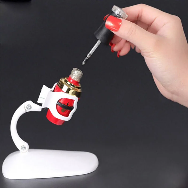 Shellhard 1pc Hand Free Nail Polish Holder Pro Grip and Tip Finger Nail Polish Bottle Holder Stand For Nail Beauty Tool