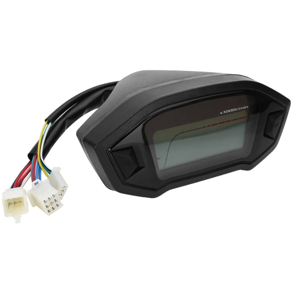 

1 SET DC 12V 35W Universal Motorcycle LCD Digital Speedometer Tachometer Odometer Gauge High Temperature Resistant