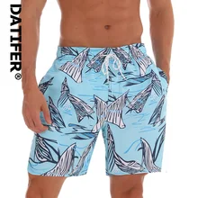 Брендовые мужские пляжные шорты Datifer, дышащие спортивные шорты для плавания, шорты с принтом, водонепроницаемые пляжные шорты с эластичной резинкой на талии, летние шорты для плавания