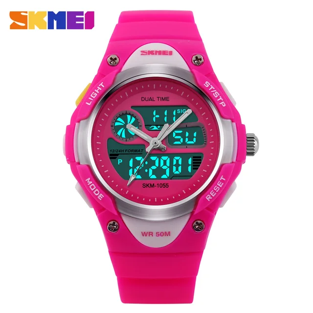 Skmei Impermeabile Bambini Orologi Al Quarzo Doppio Display Digitale 50 M Di Nuo Skmei Impermeabile Bambini Orologi Al Quarzo Doppio Display Digitale 50 M Di Nuo