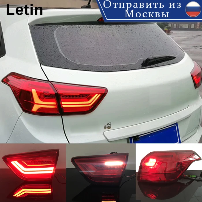Светодиодный задний фонарь Letin для Hyundai IX25 Creta стоп сигнал + Реверс Функция