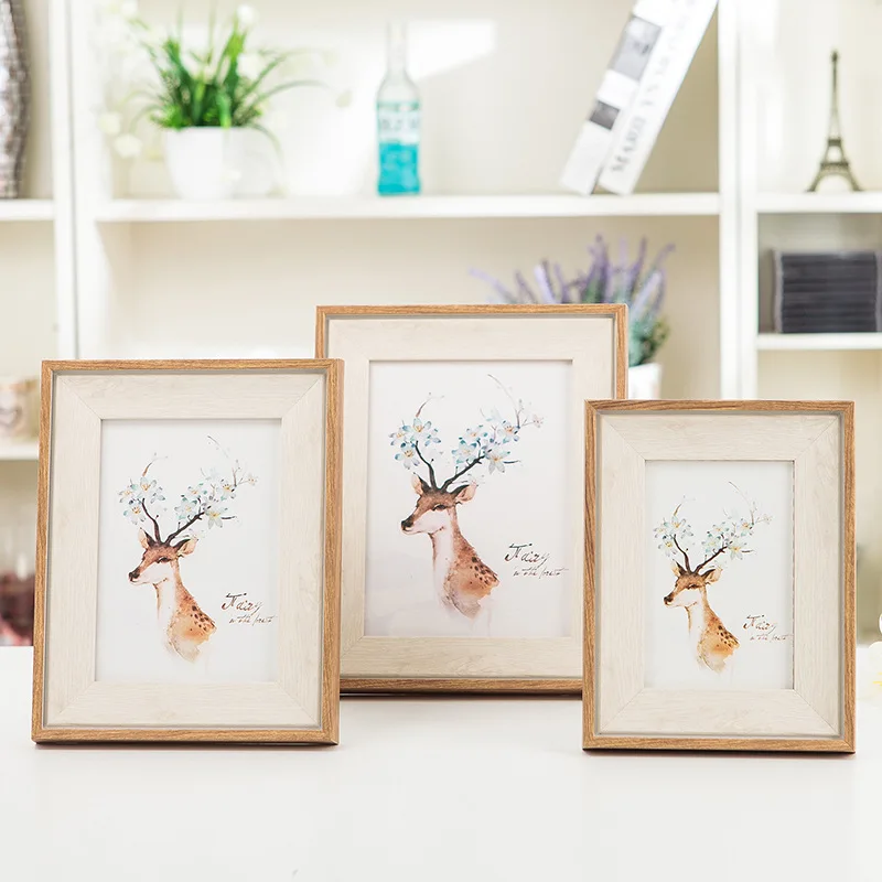 

Large Nordic Photo Frame 10 inch creative hanging wall picture frame white nature