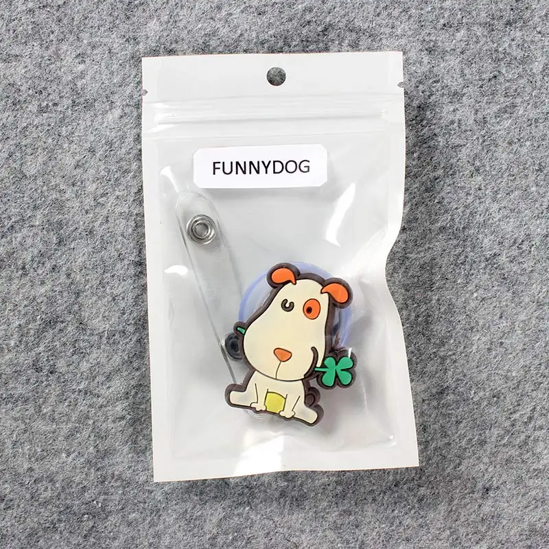 Cute Unicorn Retractable Plastic Badge Holder Reel Student Nurse Use For Exhibition ID Enfermera Name Card Office Chest card