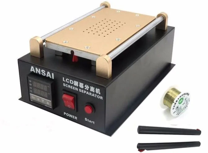 

1set Metal Body Built-in Vacuum Pump Phone LCD Touch Screen Separator Machine Max 7-inch Lens Glass Repair + 100m Cutting Wire
