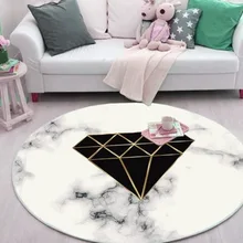 Скандинавские мраморные узорные коврики модный дизайн ковер для гостиной коврик под дверь спальни на заказ весна лето 6 мм роскошные круглые 3D ковры