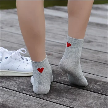 

2019 New Heart Cotton Socks Female Kawaii Summer Short Socks Slippers Women Casual Soft Funny Boat Socks