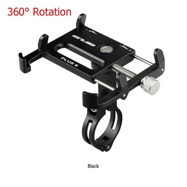 JGKK держатели для мобильных телефонов, подставка для мотоцикла, велосипеда, держатель для телефона, gps держатель, регулируемый держатель для телефона, для 3,5-6,2 дюймового смартфона - Цвет: GUB-Plus6-Black