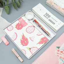 Хороший подарочный набор, записная книжка/ручка/лента, маленькие свежие фрукты, лето 100 дней, ежедневник, записная книжка, креативная ручная книга