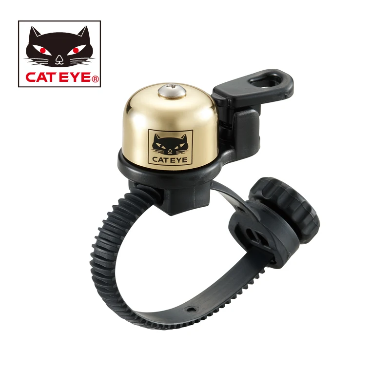 CATEYE велосипед FlexTight Bell Велоспорт MTB складной велосипед Громкая сигнализация медное кольцо велосипед твердая латунь подходит 19-32 мм руль звонок - Цвет: 2400 gold