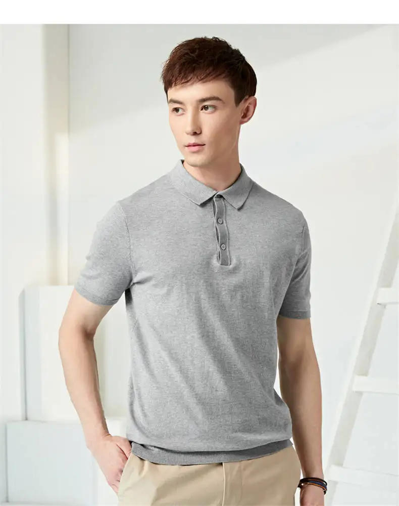 13Colors Summer Polos Men Sweater Quality Combed Cotton Knitted Short Polo Male Tees Top Pullover Large Plus Size 4XL Muls Brand 04