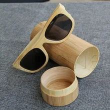 Модные мужские и женские бамбуковые деревянные солнцезащитные очки ручной работы