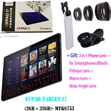 EV планшет i7 2 ГБ 32 ГБ Смарт Android tv Box: 2,4G/5G двойная поддержка Wi-Fi две sim-карты Азия бесплатно ТВ каналы и Объектив Телефона