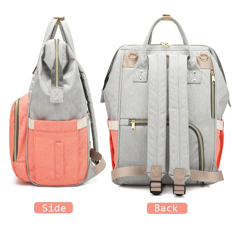 New Stripe Baby Diaper Bag Brand Mummy Maternity Nappy Bag Large Capacity Baby Stroller Bag Travel Backpack Nursing Wetbag (3)